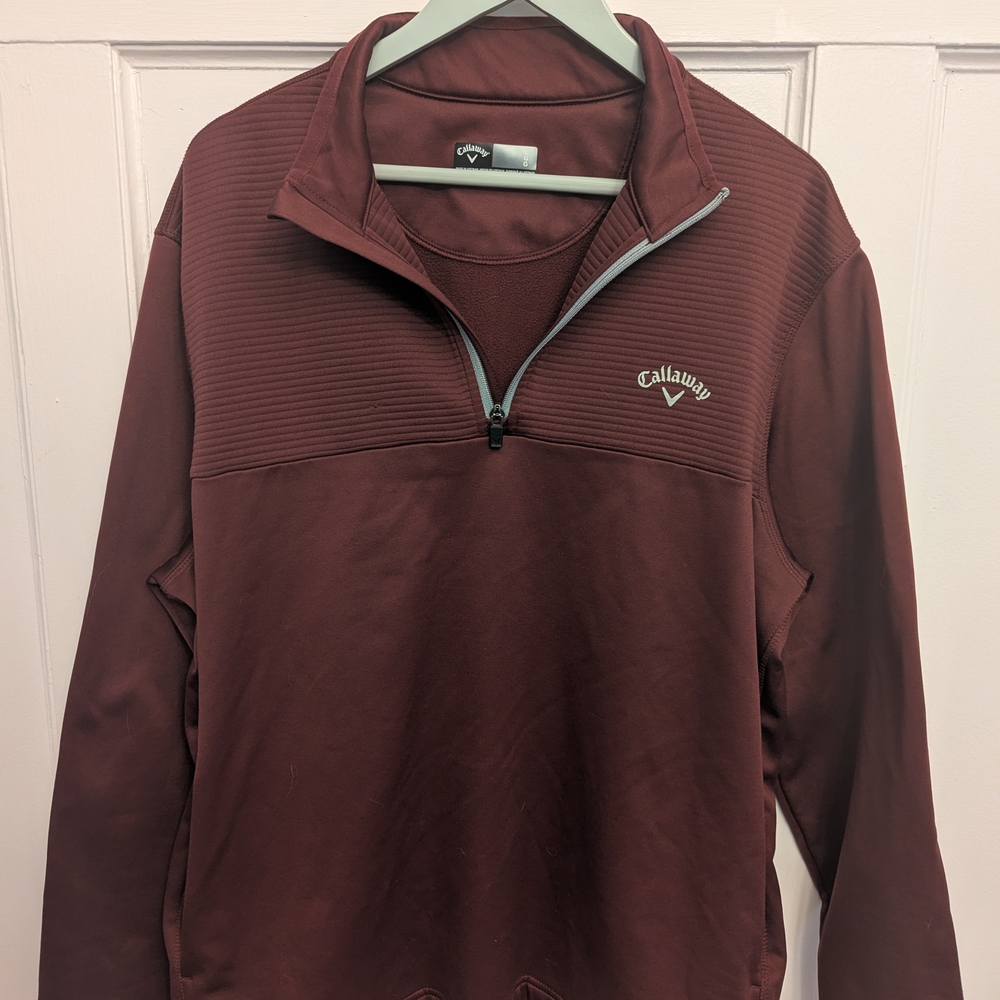 Callaway Burgundy Quarter-Zip Pullover